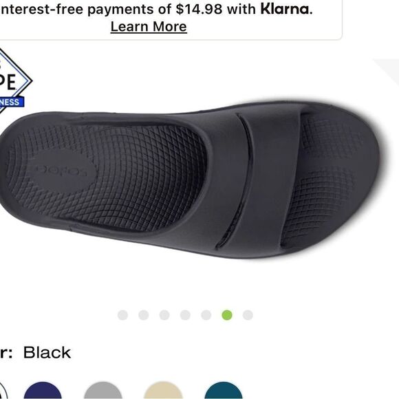 OOFOS MEN'S OOAHH SLIDE SANDAL - BLACK SIZE 8(M) SIZE‎ 10(W) NWT IN PACKAGING - Picture 2 of 8